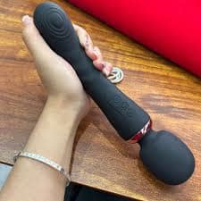 New Fashion Black Double Heads Vibrator Sex Toys For Women Silicone Rechargeable Vibrator Adult Toys