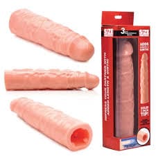 Powerful Vibrating Crystal Penis Sleeve L:13cm - D:3.6cm Male Delay Soft Silicone Penis Vibrating Sleeve Condom Enlargement Extender Reusable Condoms Extension Sleeve Adult Toy For Men