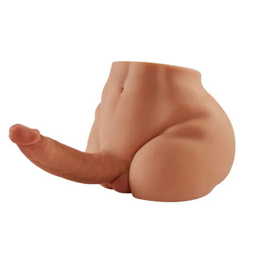 11.5LB Torso Male Sex Doll for Women with Realistic Flexible Dildo and Tight Anal, Huge 7.1in Cock 3D Men Sex Doll, Unisex Masturbator Sex Toy for Women Men Gay Couple Sex Fun, Brown
