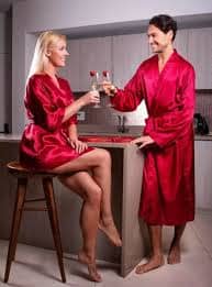 Luxury 2-Piece Satin Honeymoon Nightwear Set for Couples